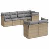 VidaXL Salon de jardin avec coussins 7 pcs beige résine tressée 3217899