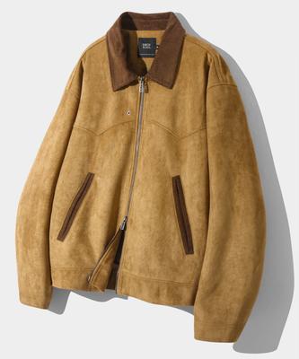 Dimitri Black 2Way Western Vegan Suede Jacket_Brown