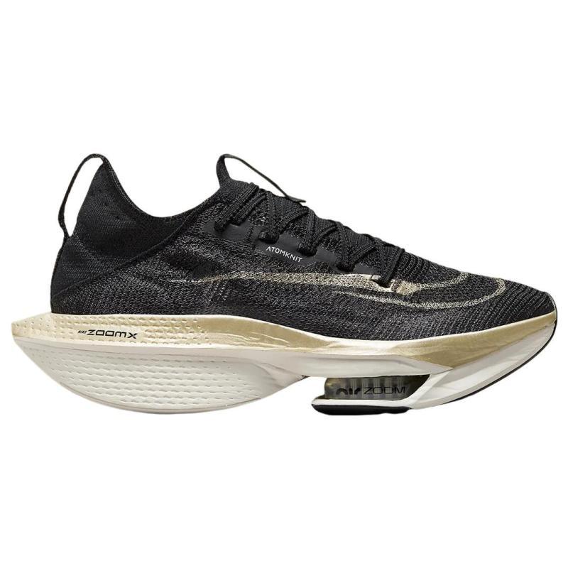 Nike Air Zoom Alphafly Next% 2 Black Metallic Gold Grain Sneakers Casual DN3555-001