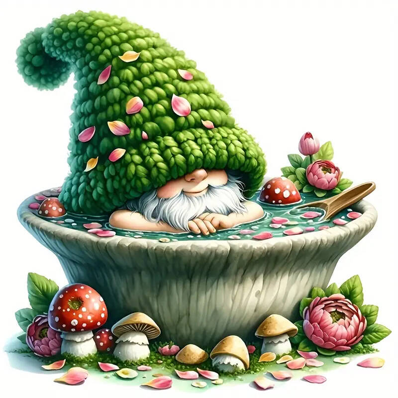 

Гном Алмазная Живопись Вышивка Крестом Пейзаж Алмазная Мозаика Полная Вышивка Крестом Полный Набор Настенное Искусство Round 20x20cm