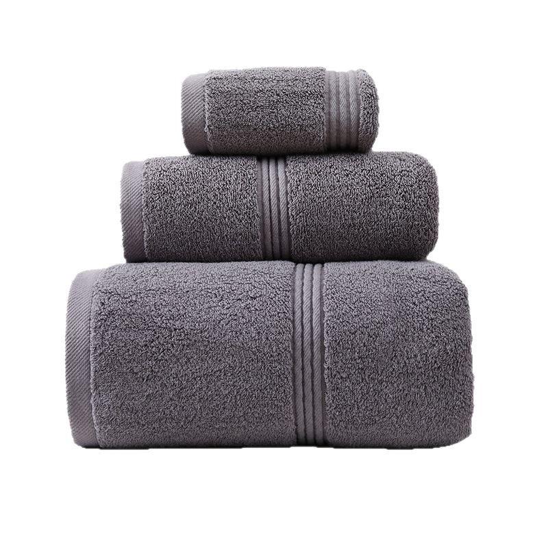 3pcs Luxurious Cotton Towel Bath Washcloth Cotton Towel Solid Color Soft Absorbent Towels Suitable for Both Adults and Children