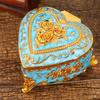 Alloy Rose Pattern Jewelry Organizers In Heart Shape For Women And Girls