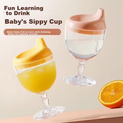 Baoshi Children Water Cup, Training Cup with Spout, Tall Cup, Elementary School Student Milk Cup, Kindergarten Home Drinking Cup, 150ml