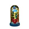 Eternal Rose Glass Cover Valentine's Day Gift Birthday Gift Colorful Gold Foil Flower Color Gold Simulation Eternal Flower