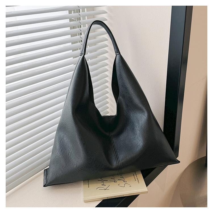 Stylish and Simple Single Shoulder Big Bag Women's New Temperament Retro Underarm Bun Mother Tote Bag