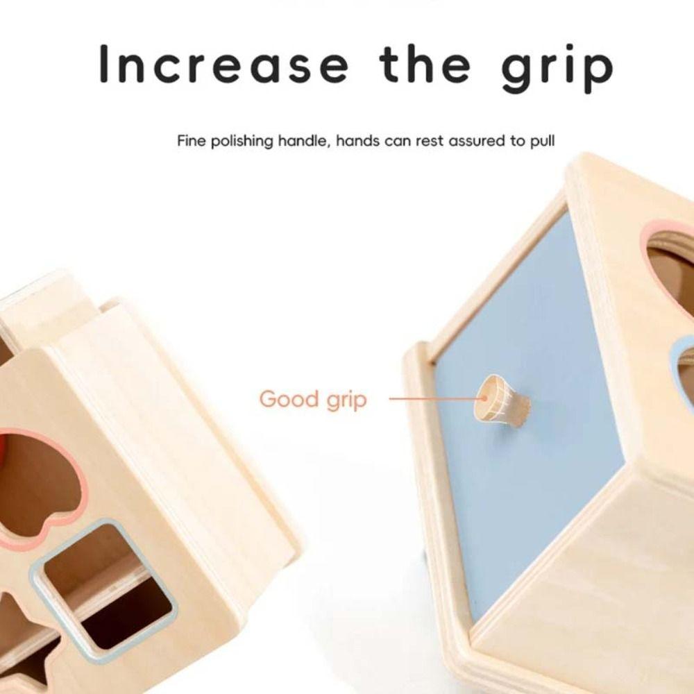 Color Cognition Montessori Wooden Toy Shape Matching Early Education Box  Birthday Gift