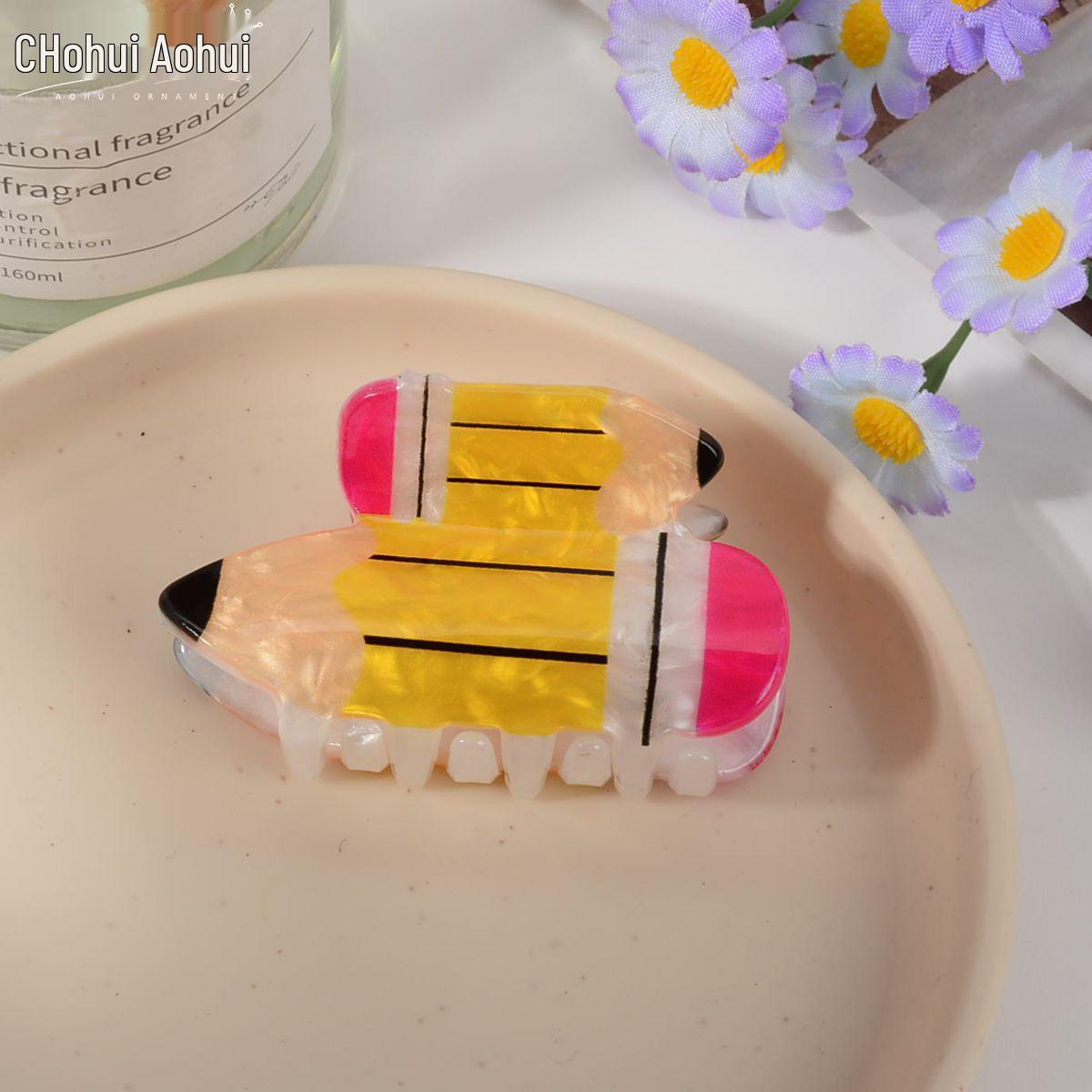 

Korean Sweet Imitation Acetate Fruit Half-Updo Shark Clip - Cute Medium Creative Headwear