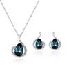 Water Drop Costume Cubic Zirconia Gold-plated Jewelry Set