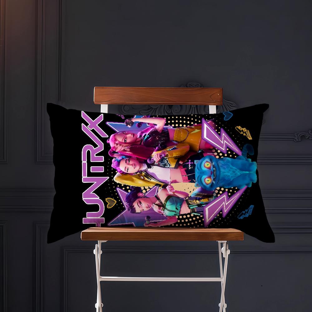 Anime Funny Meme K-Kpops D-Demon H-Hunters Cushion Cover Rectangle Pillow Cover Home Sofa Living Room Coffee Shop Pillowcase