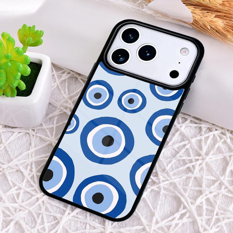 Blue Evil Eye Phone Case for iPhone 17 Air 16 15 11 12 14 13 Pro Max Shockproof Cover