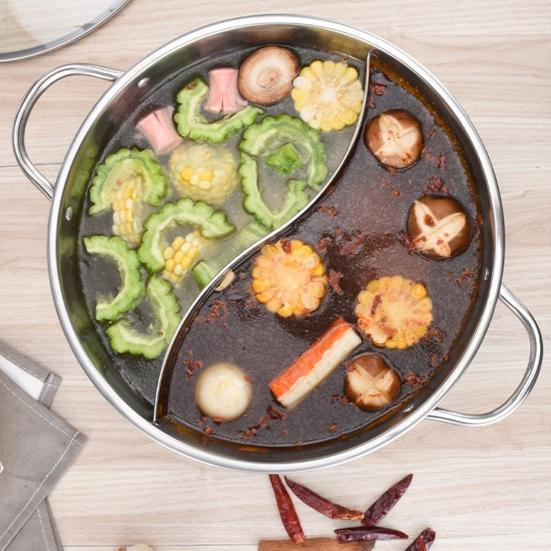 Double Flavor Hot Pot Stainless Steel Split Hot Pot