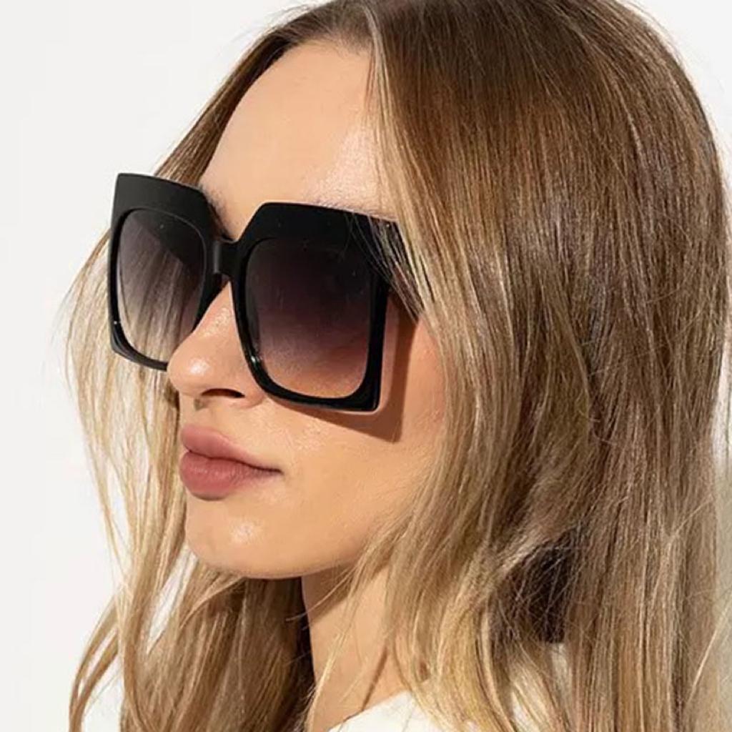 Dote Women's Oversized Big Frame Sunglasses Luxury Brand Vintage Punk Leopard Beach Shades Uv400 Protection Cm