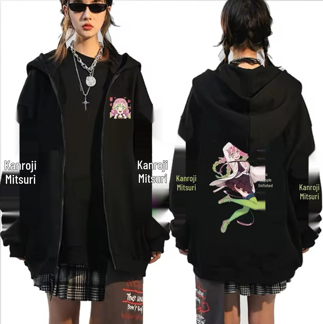 

Japanese Anime Demon Slayer Men s and Women s Zipper Hoodie Sweatshirt XL