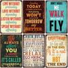 Clear Family Rules Vintage Tin Painting Inspirational Sentence Metal Signs Plaque Wall Decor Poster Home Decoration Accessories