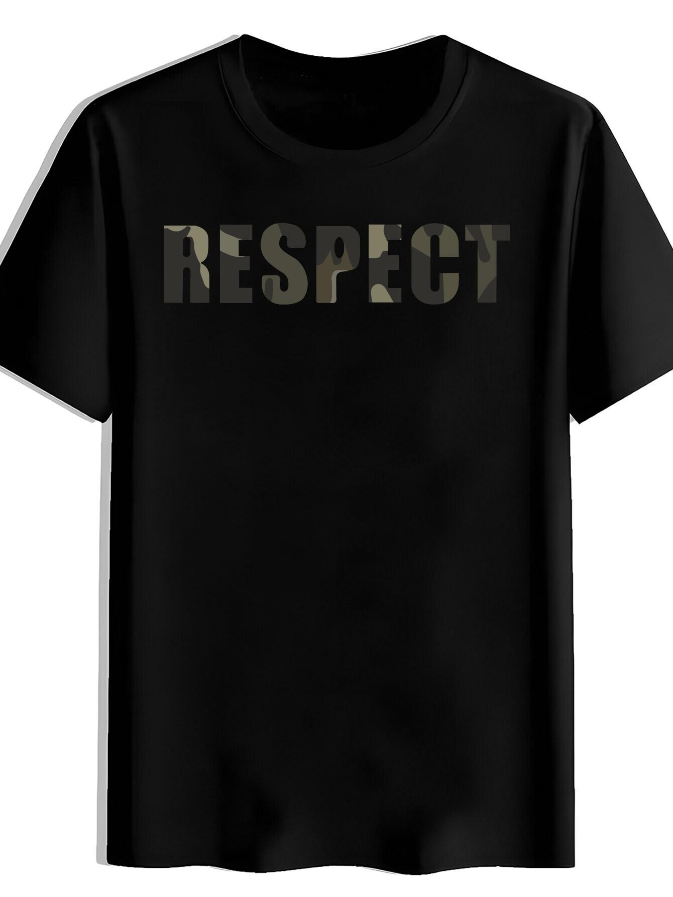 T-shirt Short Sleeve with Minimalist Letter Print M