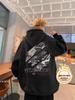 Men's Retro Graffiti Fleece Hoodie - Autumn/Winter Trendy Casual Loose Fit