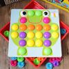 Children's Large Particle Button Art Board: Educational Hands-on Mushroom Nail Puzzle Toy for Kindergarten