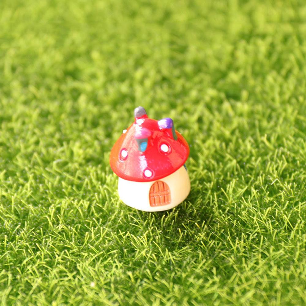 Mushroom Craft Office Bonsai Decoration Miniature Figurine Micro Landscape Fairy Garden Ornament