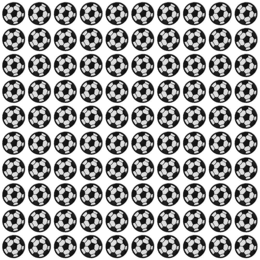 100pcs Sew On Patches Soccer Ball Embroidery Patches  Clothing Decoration