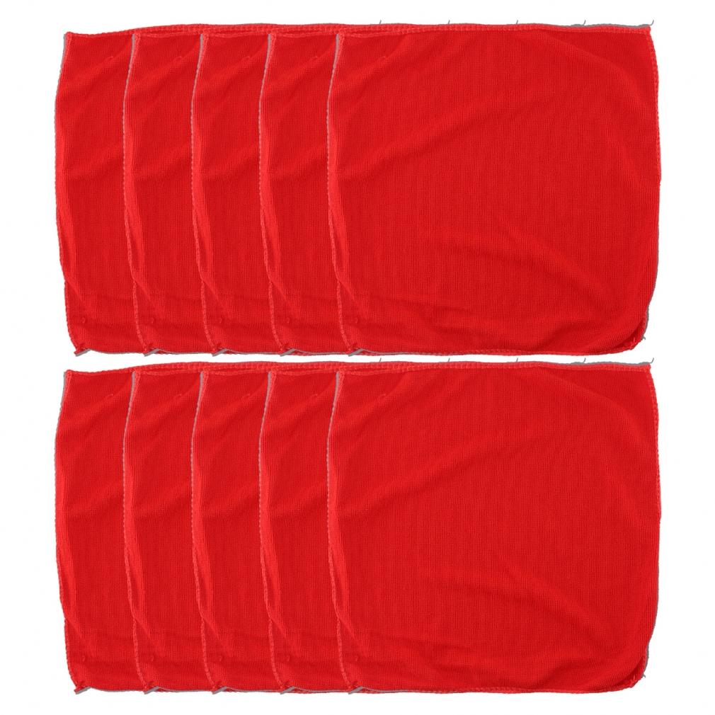 Towels 10Pcs Microfiber Polyester Car Cleaning Cloth Kitchen Accessories