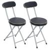 2PCS Cushioned Folding Stool Multifunctional Foldable Padded Chair for Home Office