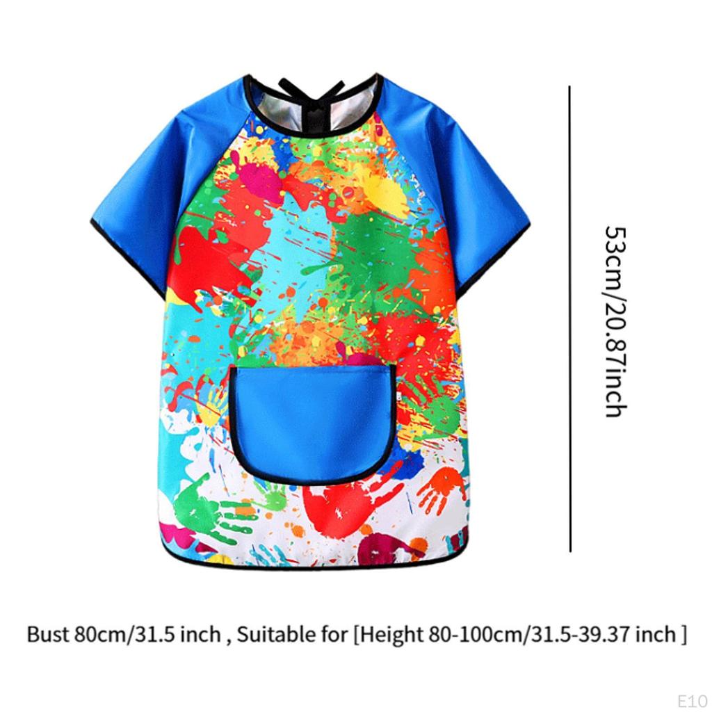 Art Smock for Kids, Children Play Apron, Soft Practical Baby Eating Bibs, Painting