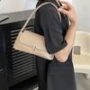 Women Retro Tote Bag Trendy Vintage Underarm Bag Portable Casual PU Leather Solid Color Simple Handle Handbags Shoulder Bag
