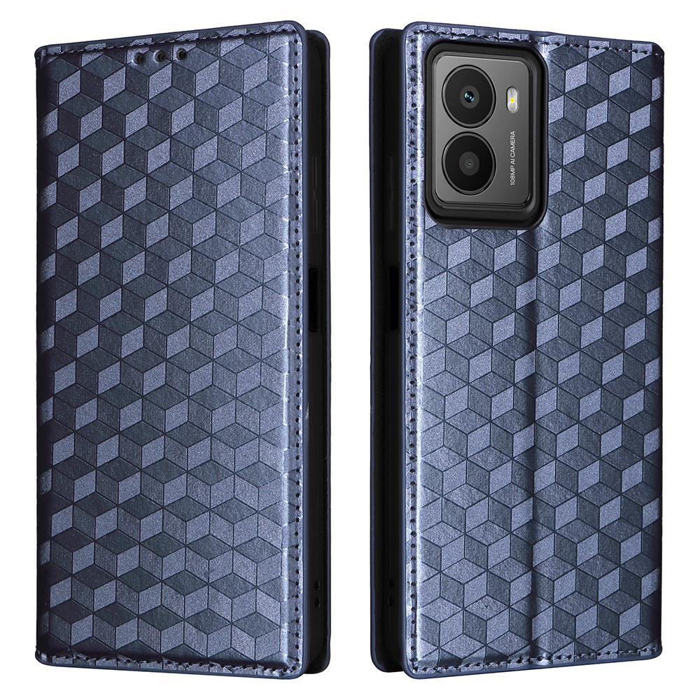 For HMD Fusion 5G Wallet Case Rhombus Imprinted Leather Phone Cover