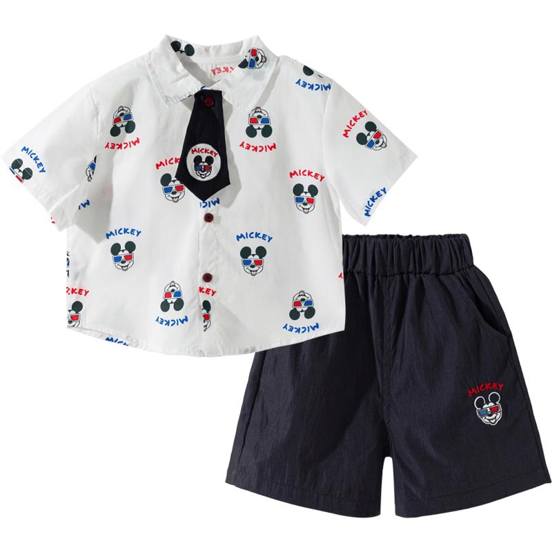 Disney Boys Academy Style Cotton Shirt & Shorts Set 140/68