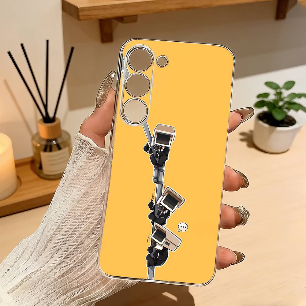 1PC Skibidi T-Toilet ANIME Phone Case For Samsung A10 A12 A31 A40 A70 Transparent Cover Samsung a31