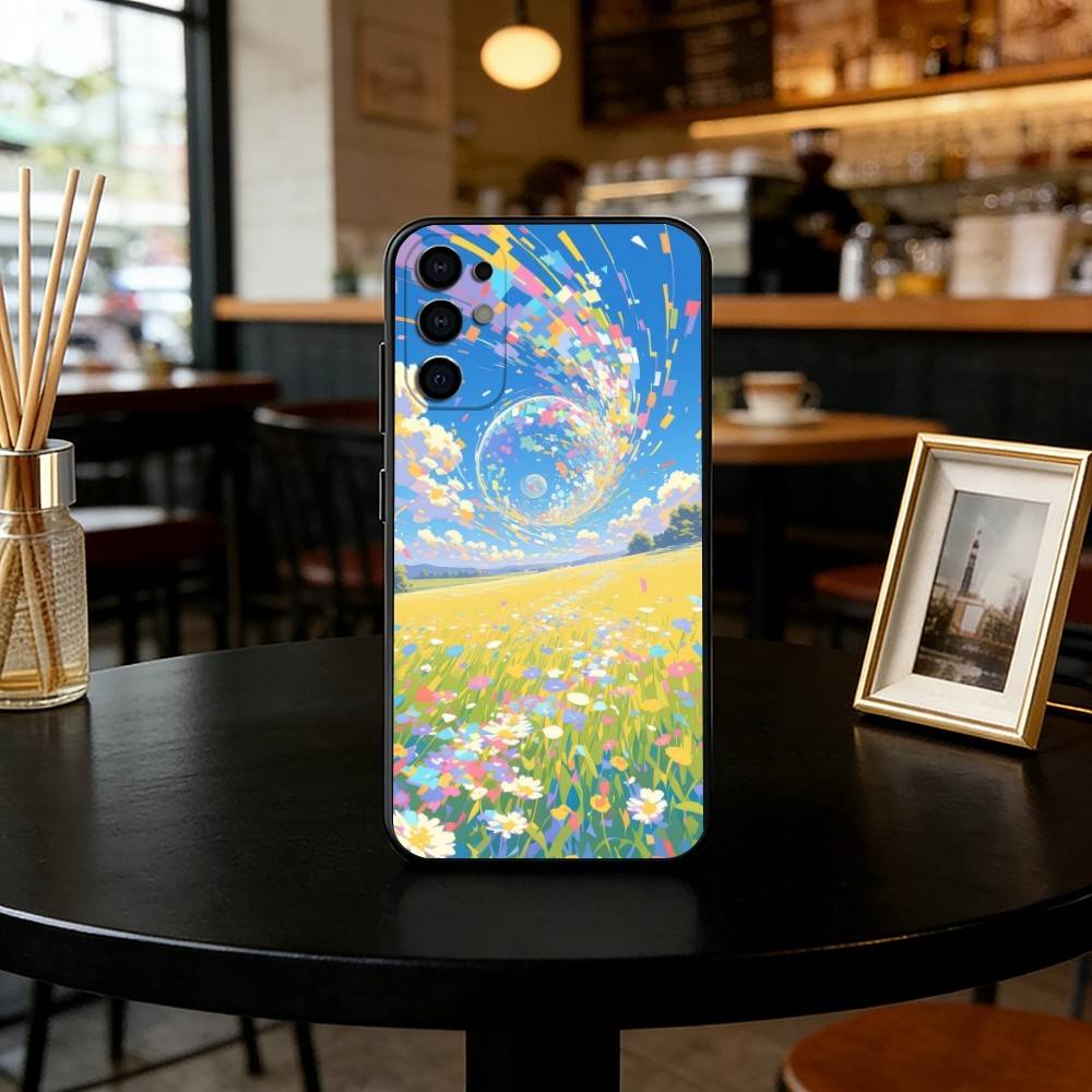 Colorful Phone Case For Samsung S25,S24,S21,S22,S23,S30,Ultra,S20,Plus,Fe,Lite,Note,10,Black Cover