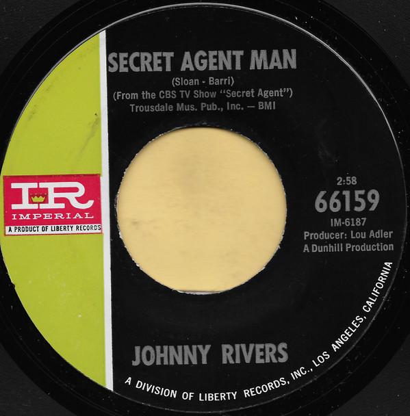 

7inch Record JOHNNY RIVERS - Secret Agent Man 66159 Imperial 1966 US Rock Used