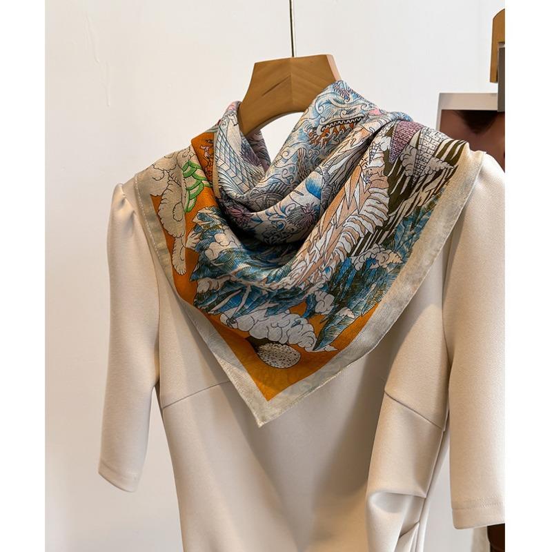 Women S Fashion Small Square Scarf For Spring Autumn Neck Protection