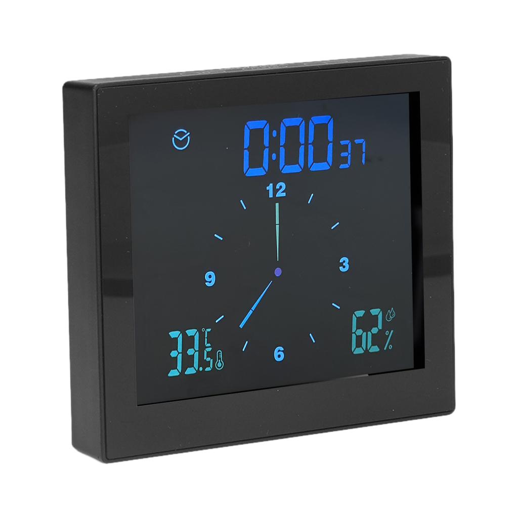 5in Wall Shower Clock Digital Timer Alarm Temperature Humidity Display Waterproof for Home