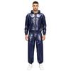 Men’s Outdoor Waterproof Suit Hooded Windbreaker Jacket Front Zipper and Sweatpants for Trail Fishing Workout Exercise