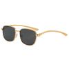 Unisex Square Frame Metal Sunglasses Fashion UV400 Protection Sun Glasses for Outdoor Daily Wear Durable Retro Style Eyewear