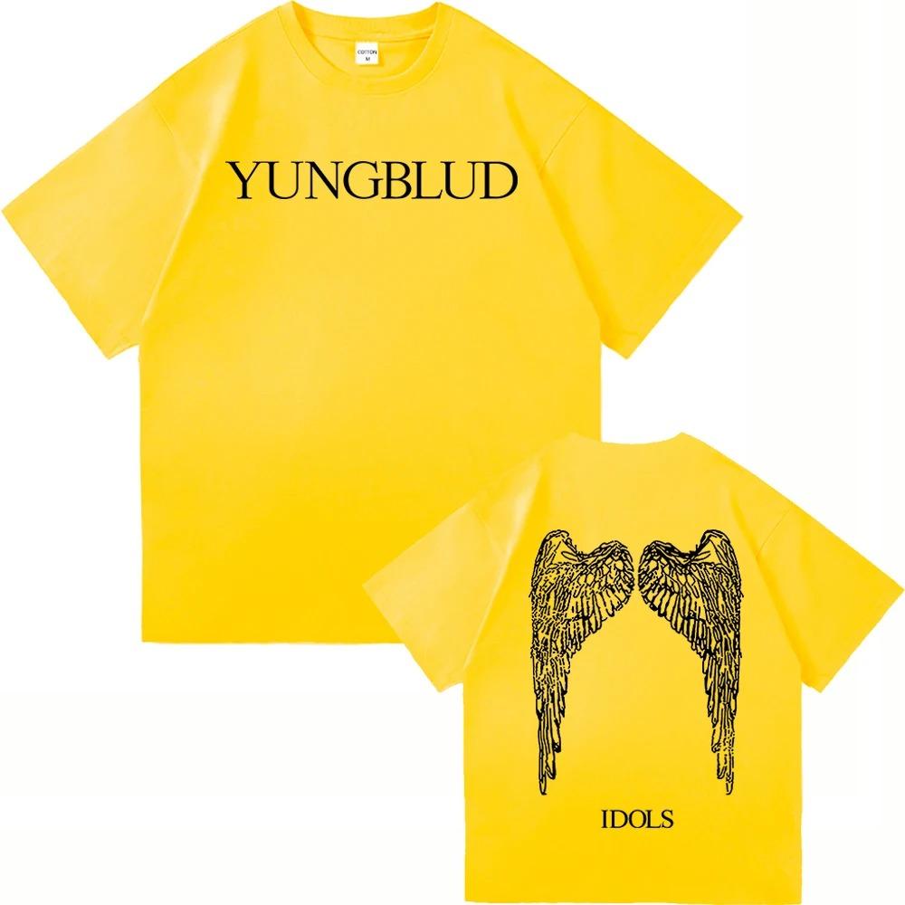 Yungblud Idols World Tour 2026 T Shirt New Fashion MenWomen Hip Hop Aesthetic Wings Tshirt High Quality Cool Cotton Tees Shirts