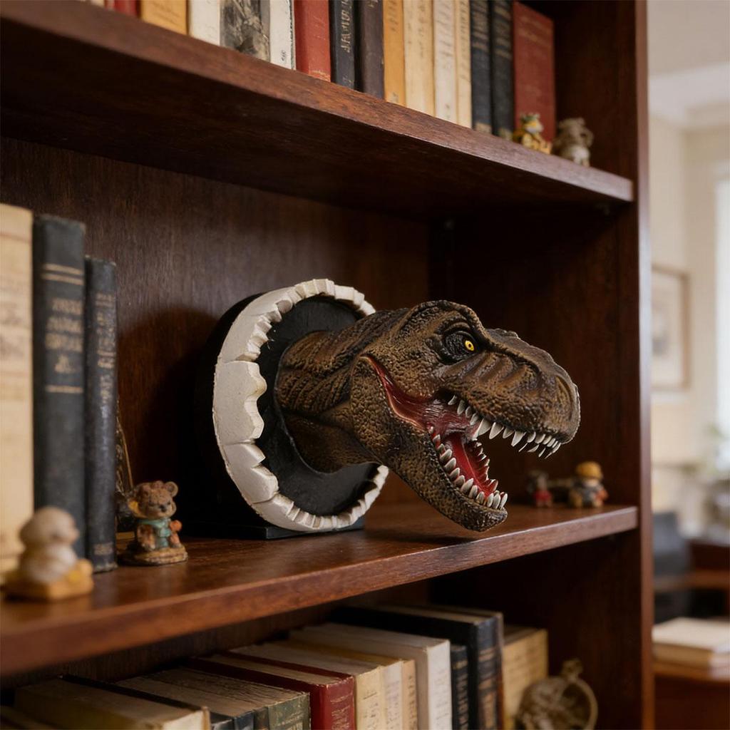 Dinosaur Head Wall Decoration Sculpture, Home Wall Art Decoration for Themed Parties, Living Rooms, Bedrooms, Corridors Sculptures, Holiday Gifts