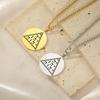 Dawapara YHWH Triangle Tetragrammaton Pendant Hebrew Tetractys Yahweh Jehovah YHVH Necklace Stainless Steel Jewelry