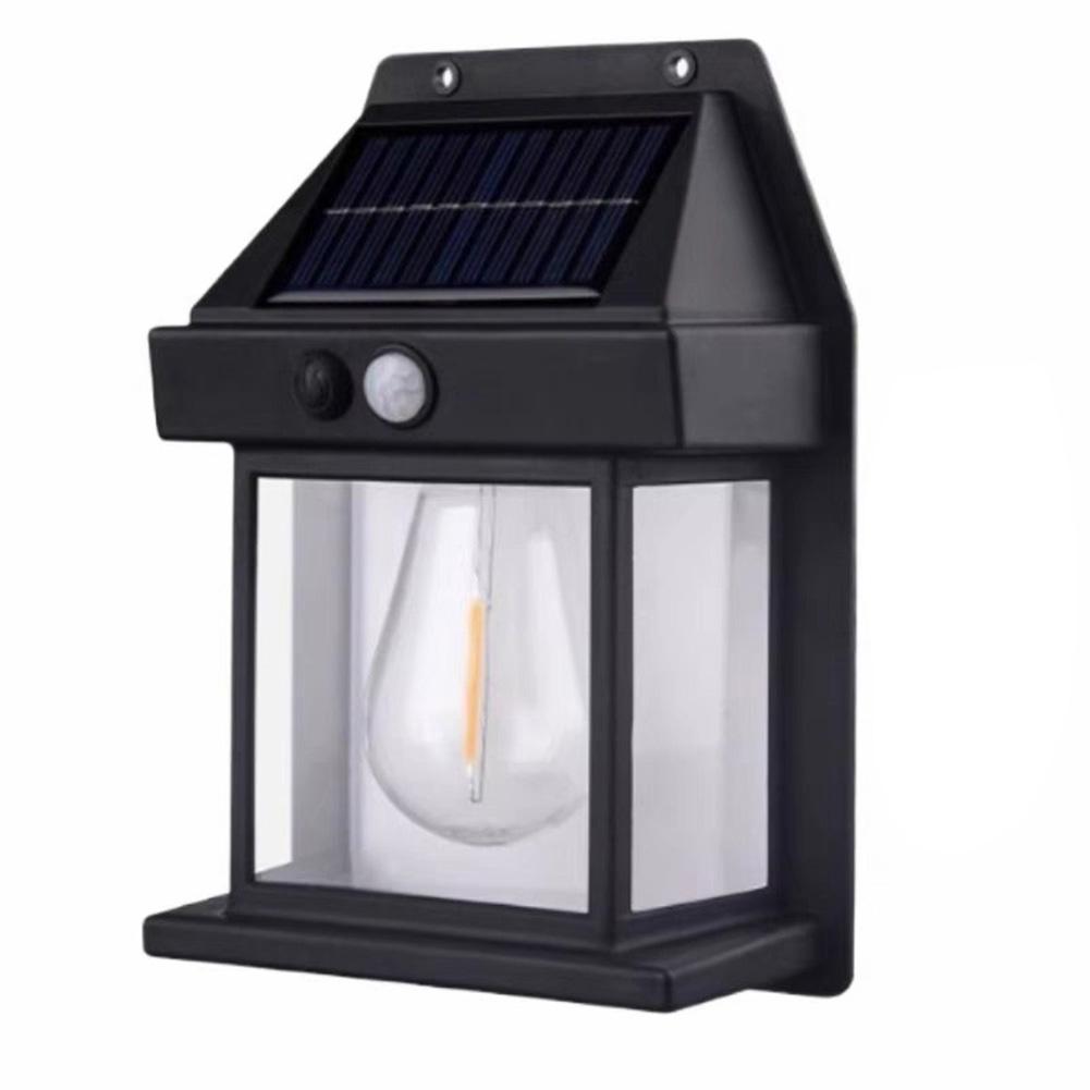 LED Wall Decoration Tungsten Light Solar Powered Courtyard Night Lamp Intelligent Motion Sensor for Courtyard Garden Pathway