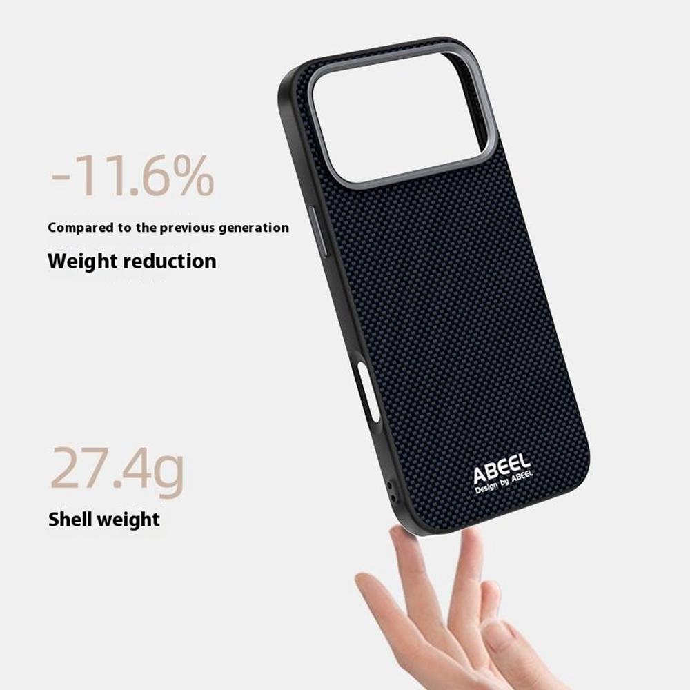 ABEEL For iPhone 17 Pro Max Case Compatible with MagSafe Printed PC TPU Aluminum Alloy Leather Phone Cover