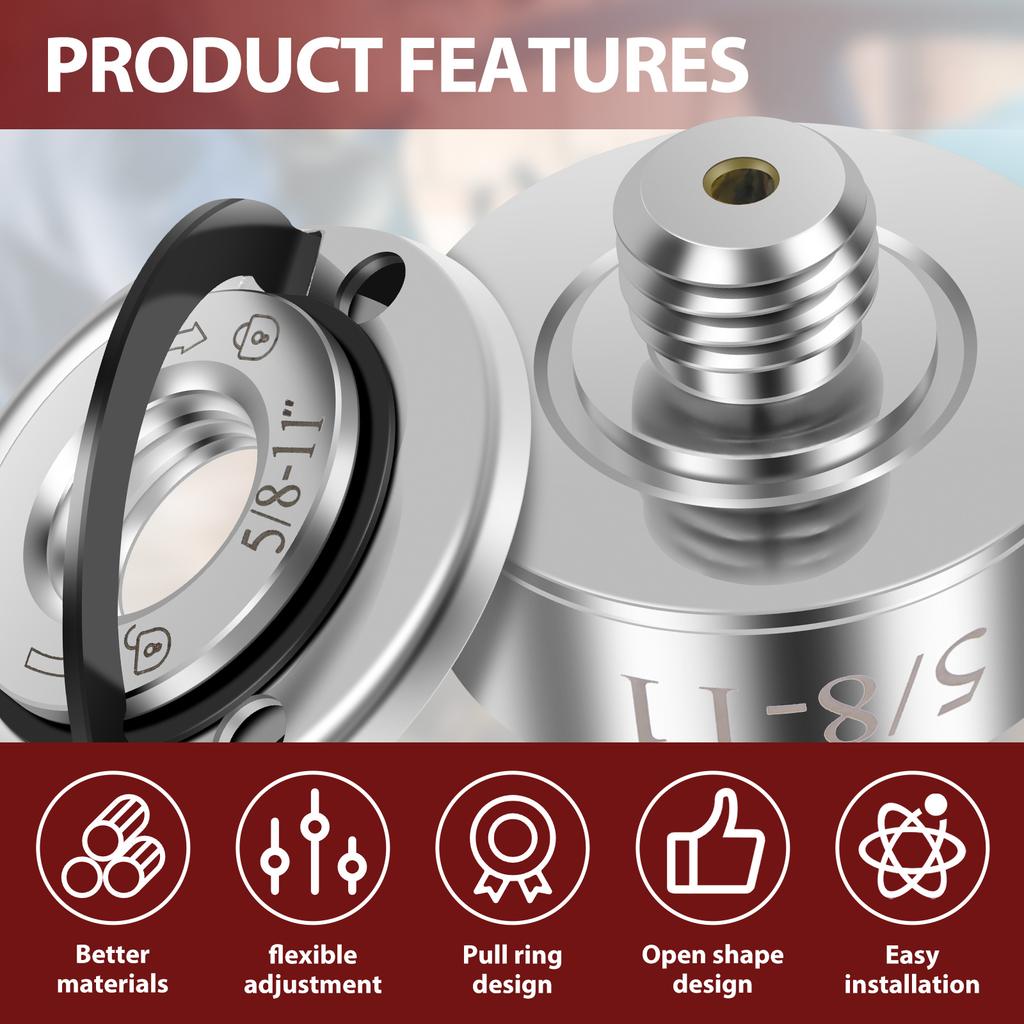 5/8"-11 Thread Angle Grinder Adapter with Pressure Plate Stainless Steel Thread Adapter for Angle Grinder Disc Grinder Tool
