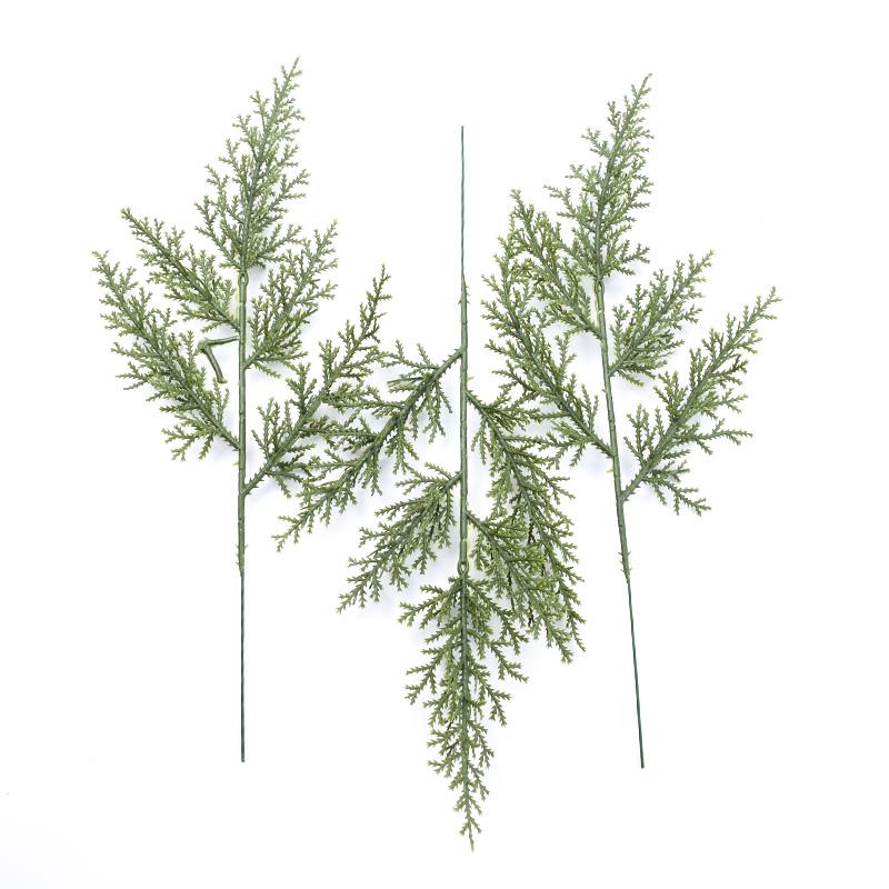 10pcs Artificial Plant Pine Needle Cypress leaves Plastic Christmas Tree Wreaths Home Outdoor Garden Diy Scrapbook Wedding Decor