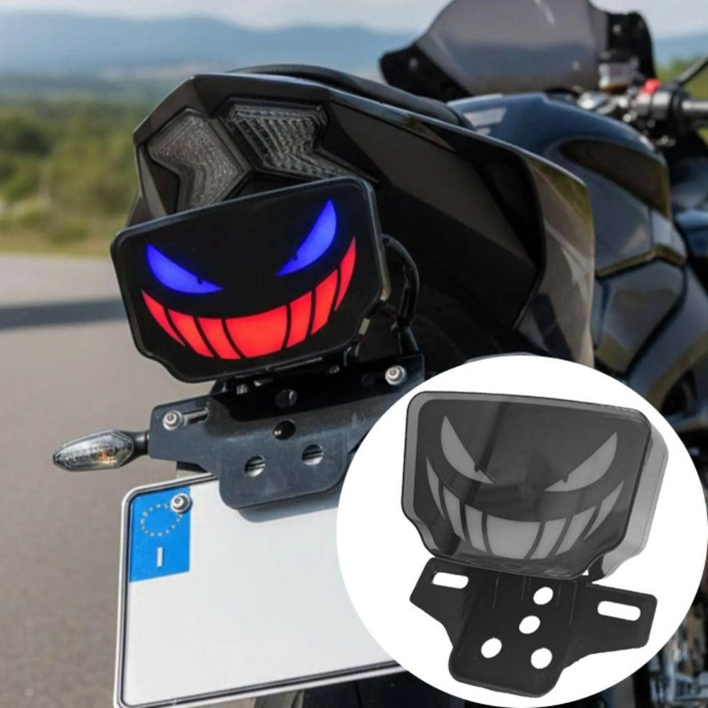 Dynamic Flash Devil Eye Tail Lights LED Design Brake Rear Light Lamp  Motorcycle Lighting