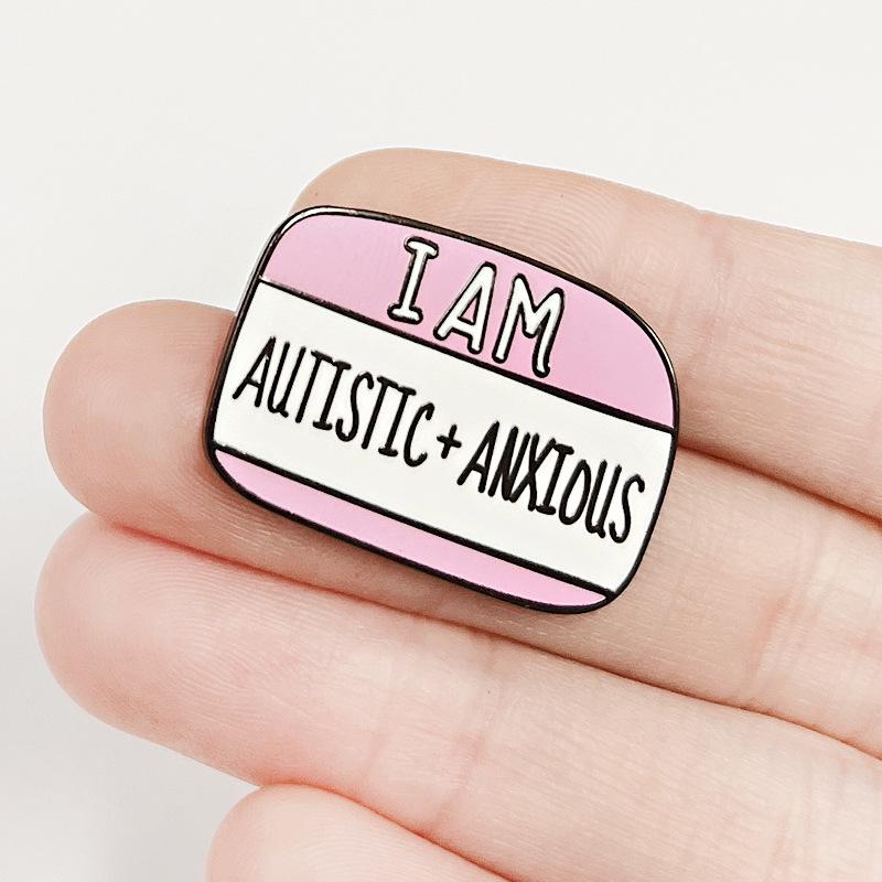Autism & Anxiety Disorder Awareness Brooch - Hidden Disability Metal Badge