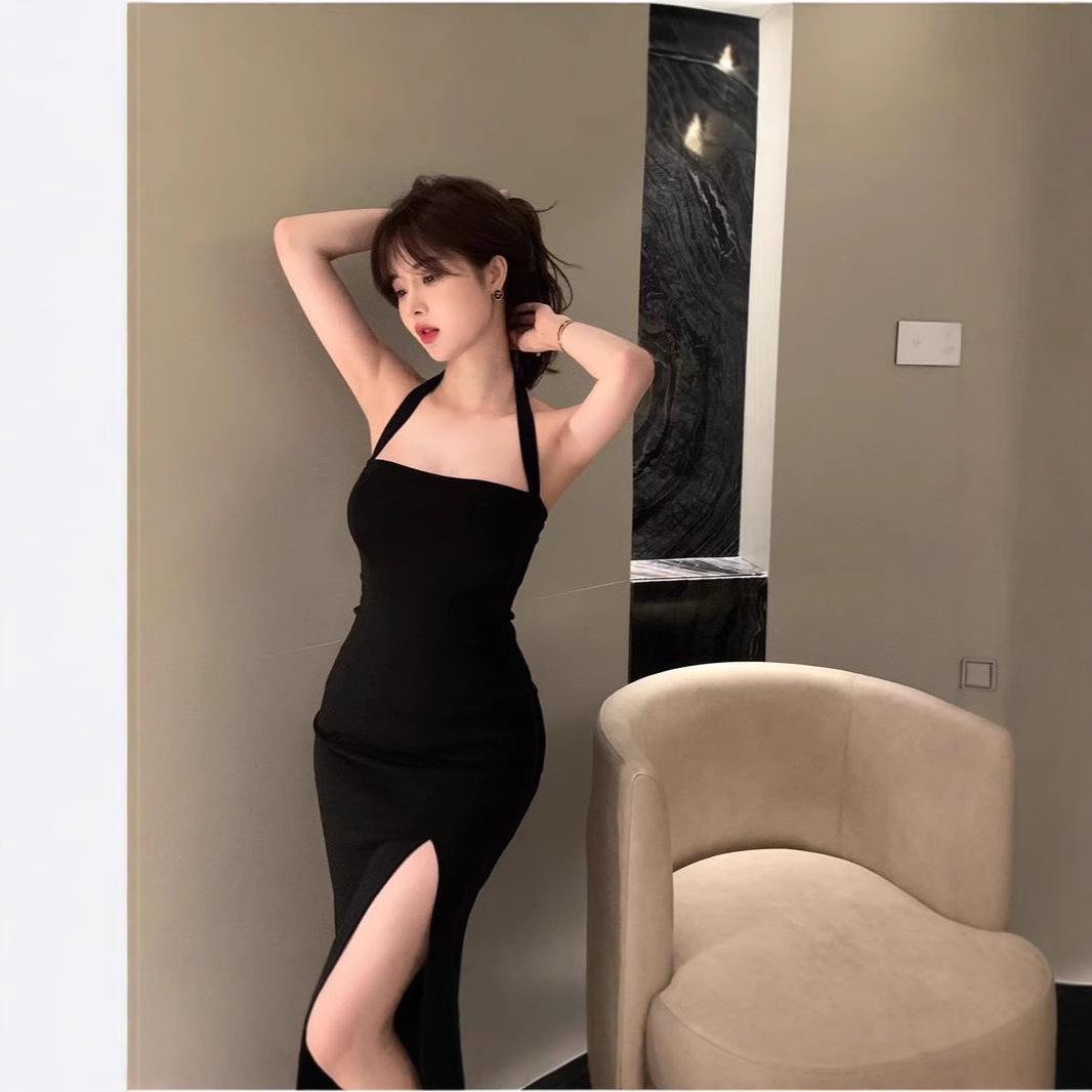 

Black Halterneck Slit Dress - Summer 2024 Pure Desire Style for Women M
