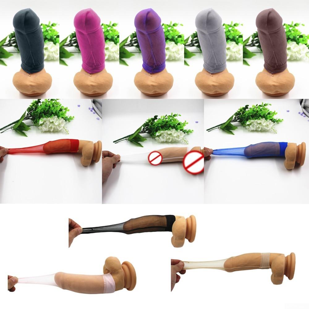 Sissy Men Homofile Lang Penis Sleeve Cover Up Thong Undertøy Undertøy Brief