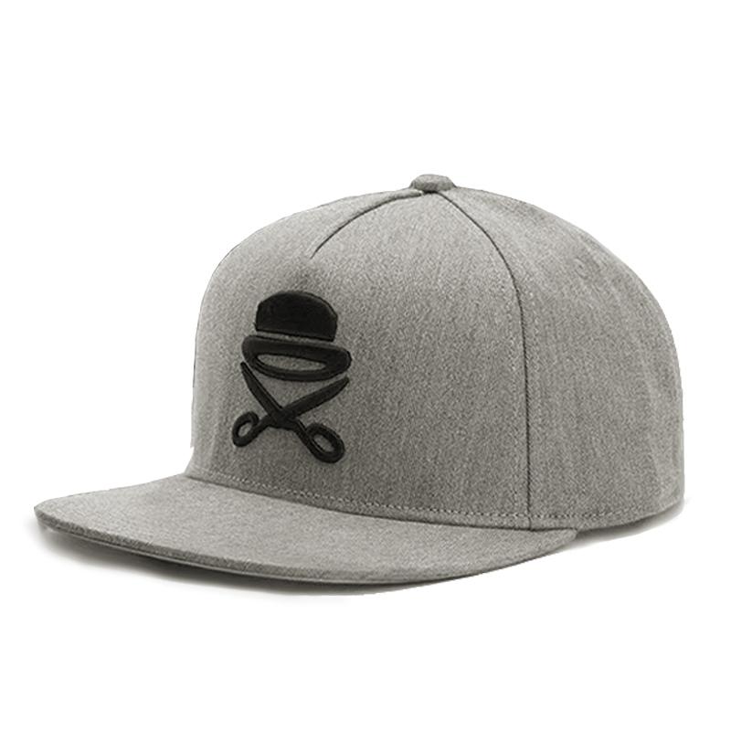 New Tide Scissors Embroidered Baseball Hat Men's Casual Hip Hop Hat Women's Outdoor Sunshade Hat Flat Edge Hat Sports Decorative