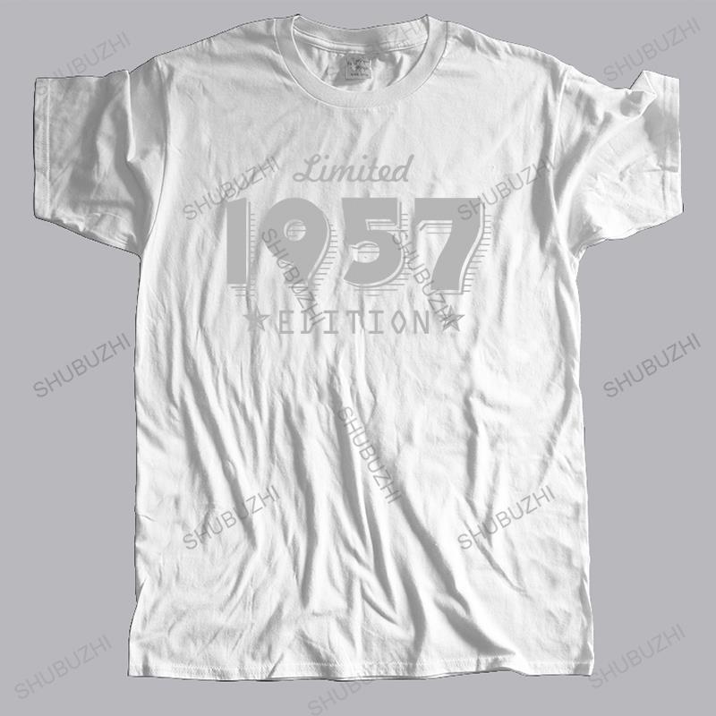 Mens Fashion Cotton T-shirt Men Brand Teeshirt 1957 Limited Edition Funny Tee-shirt Male Summer Tops Brand Clothing