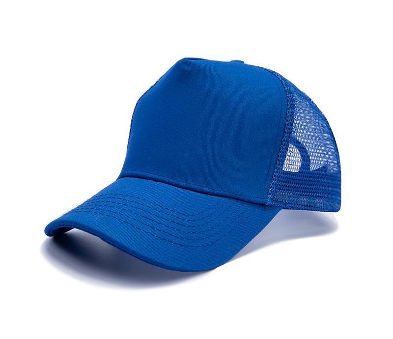Embroidered Cotton Mesh Baseball Cap, Custom Logo, Solid Color 5-Panel Duckbill Hat for Spring/Summer